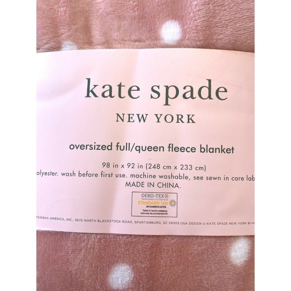 New Kate Spade Oversized Full Queen Fleece Blanket - Picture 6 of 6